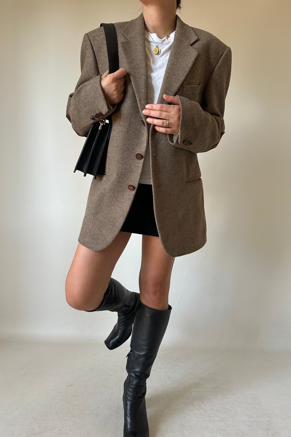 CACHAREL herringbone blazer
