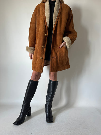 Caramel original suede Shearling