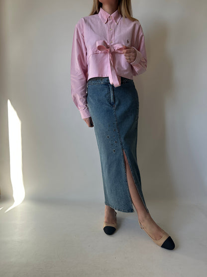 Y2Y long denim skirt