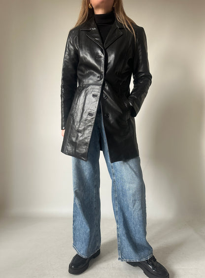 Beautiful leather slim jacket