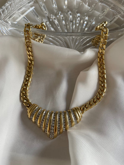 Collier croissant con zirconi