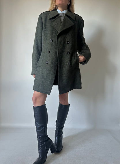 Dreamy double-breast Loden coat