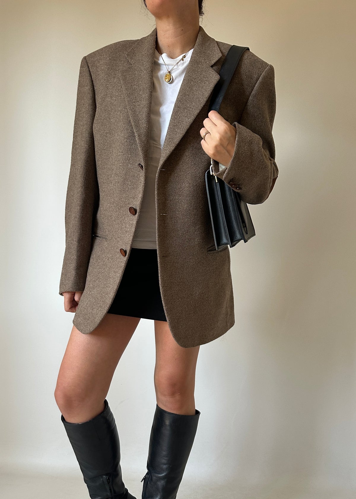 CACHAREL herringbone blazer