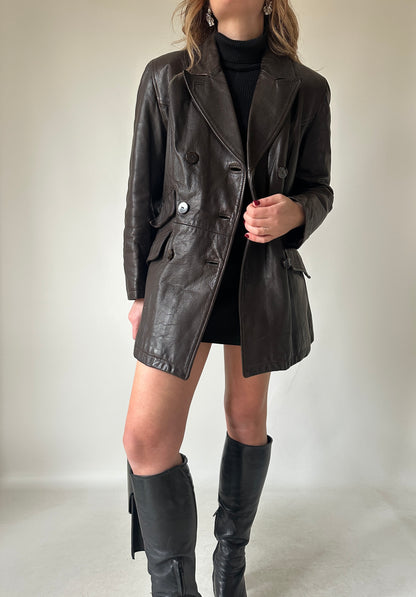 Beautiful chocolate leather jacket