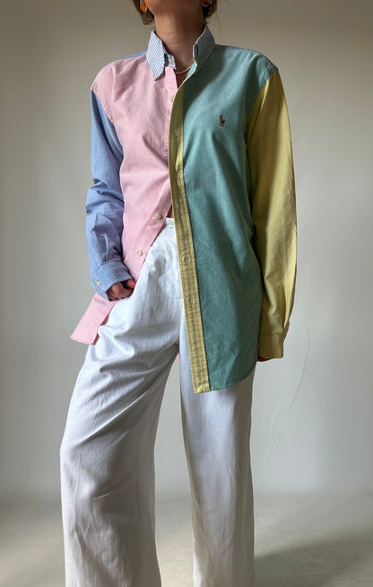 RALPH LAUREN unique patchwork shirt
