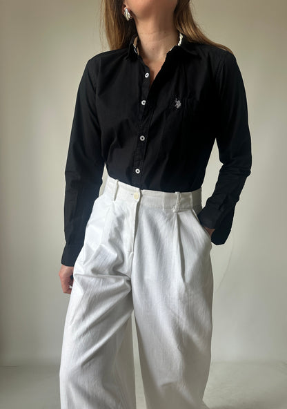 US POLO Assn black petite shirt