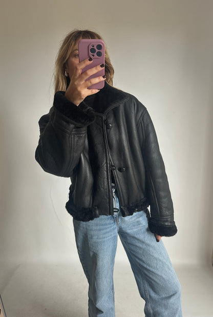Dreamy black petite Shearling