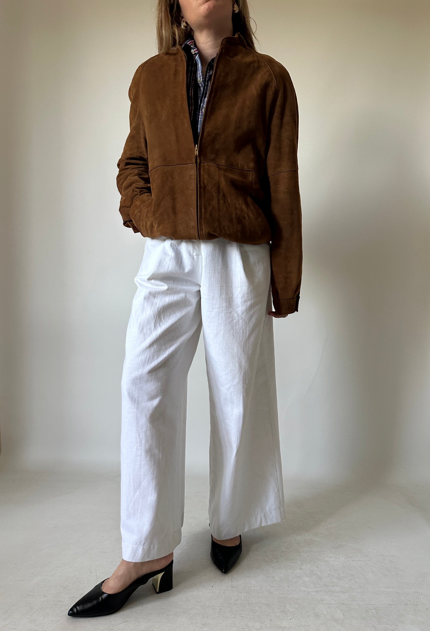 Iconic suede brown bomber