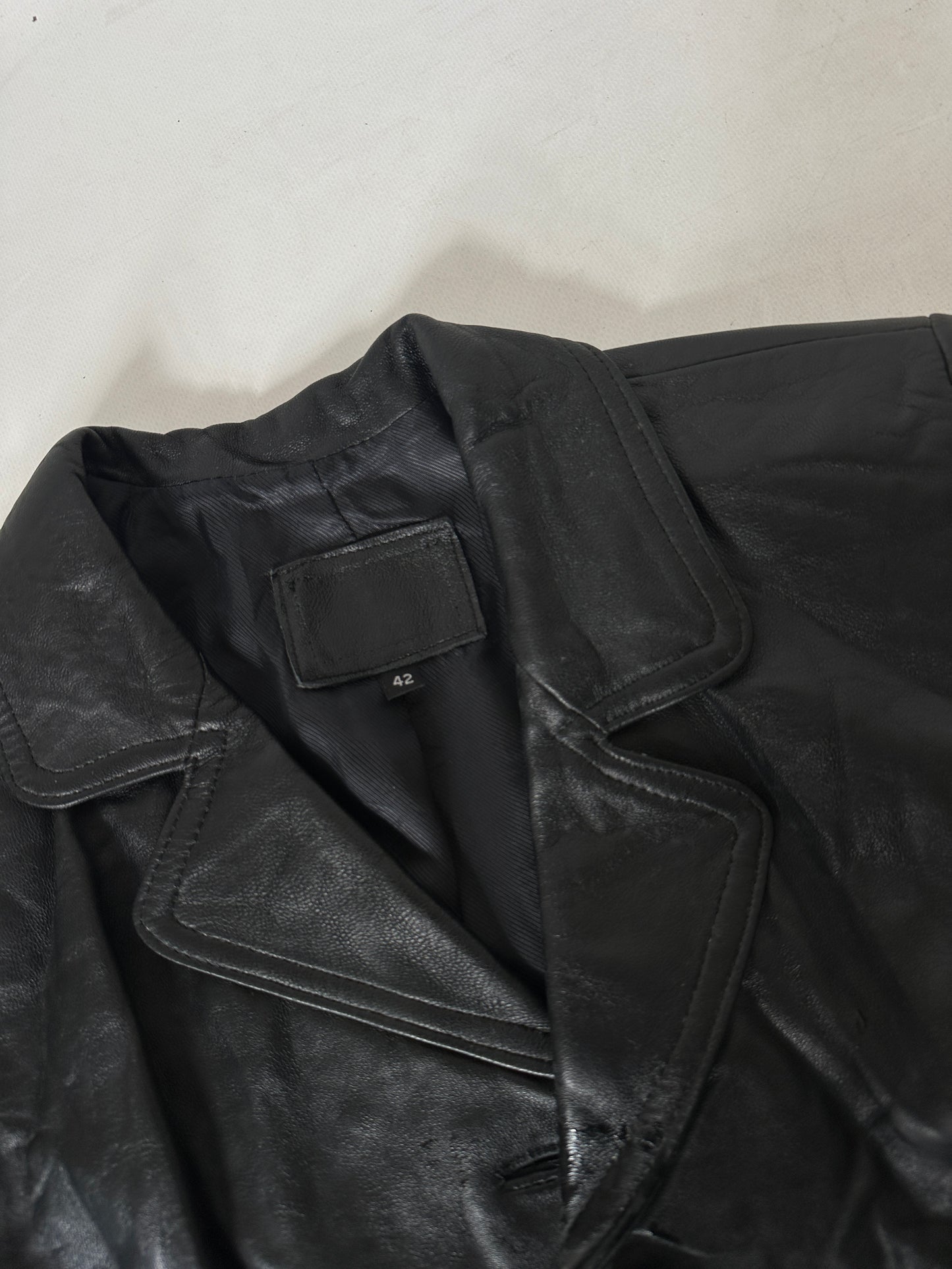 Nappa leather slim jacket