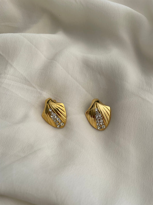 Orecchini conchiglia con brillanti