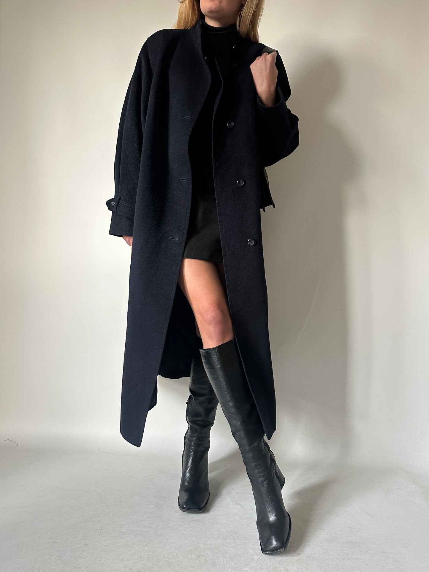 Navy extra long Loden