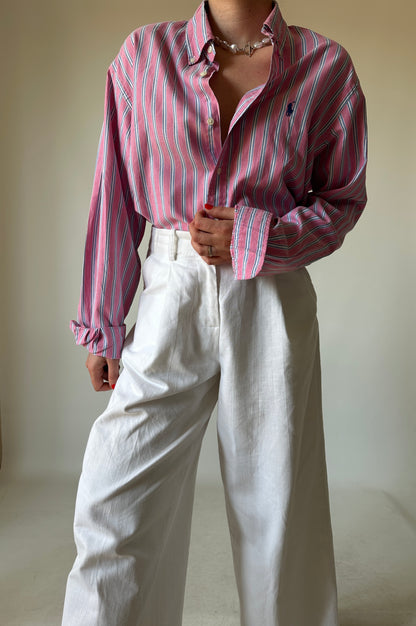 RALPH LAUREN striped pink shirt