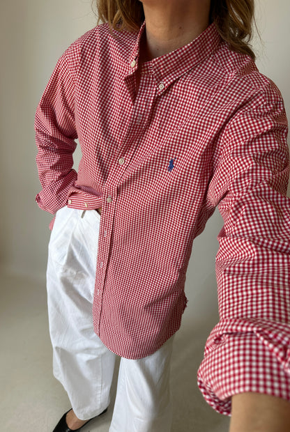 RALPH LAUREN vichy red shirt