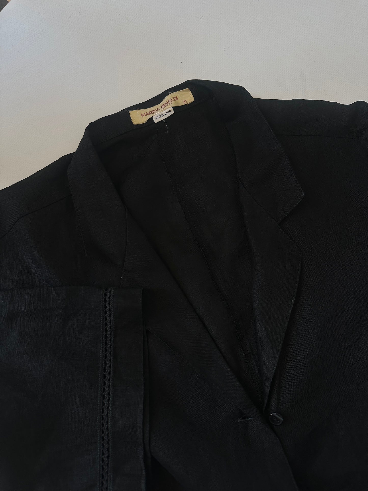 MARINA RINALDI 100% linen shirt jacket