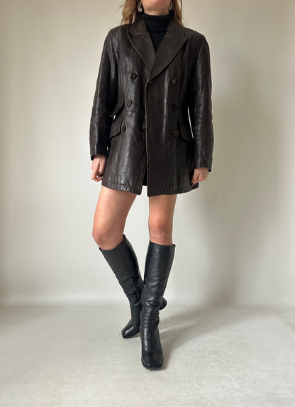 Beautiful chocolate leather jacket