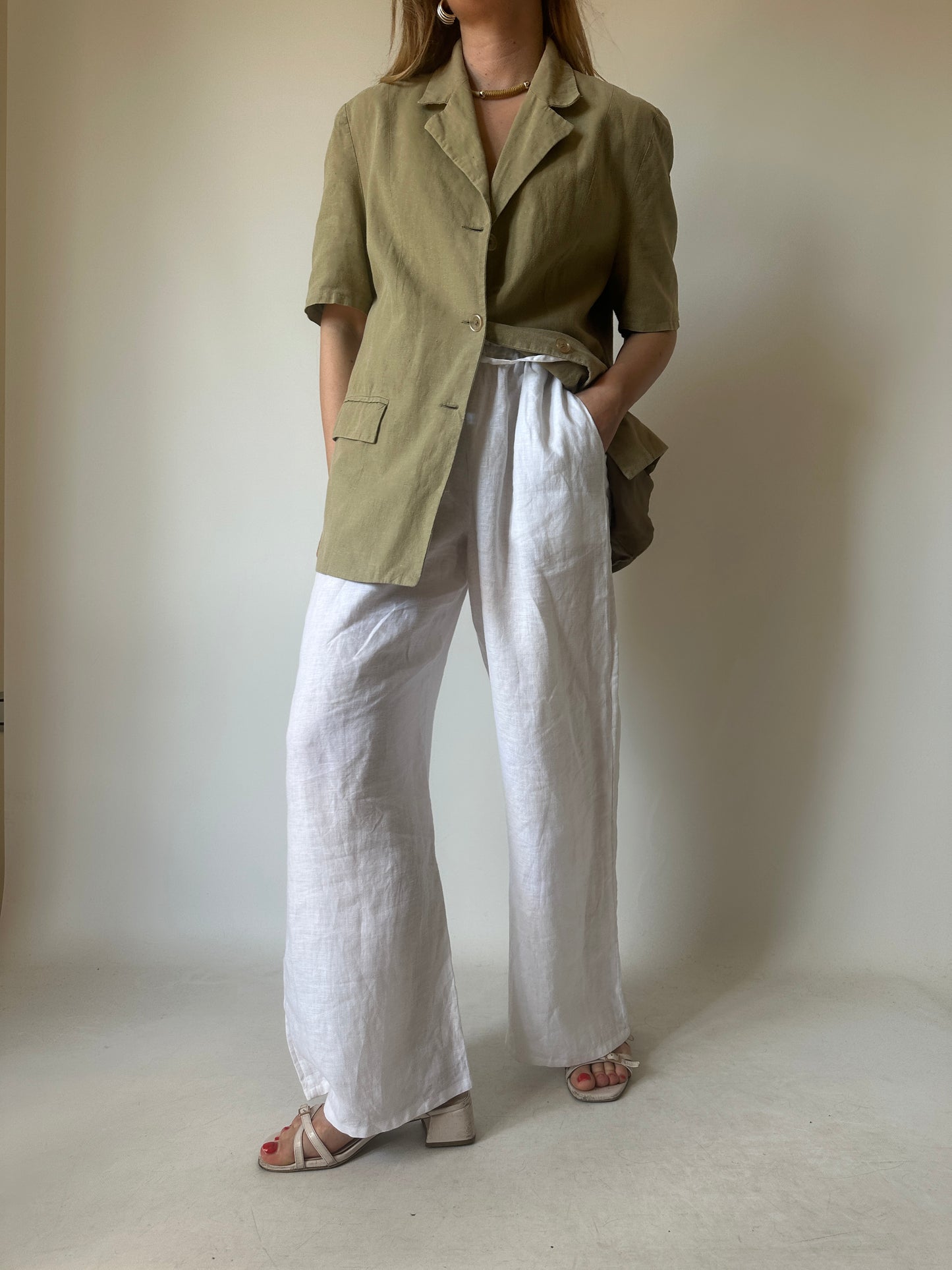 Pure linen light blazer