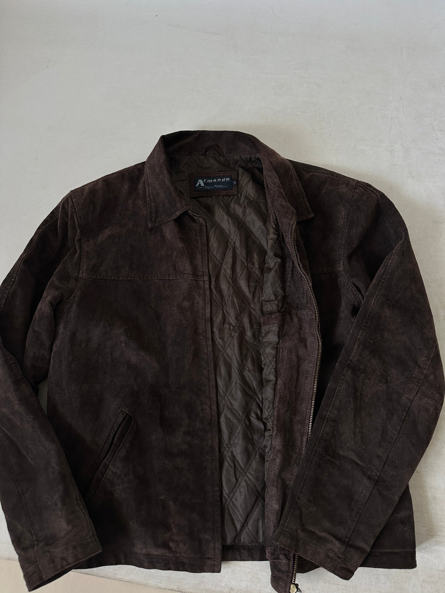 Chocolate suede petite jacket
