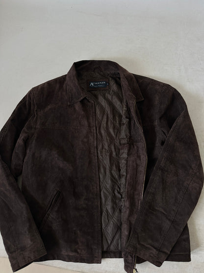 Chocolate suede petite jacket