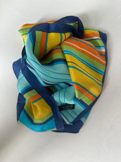 Foulard righe multicolor pura seta