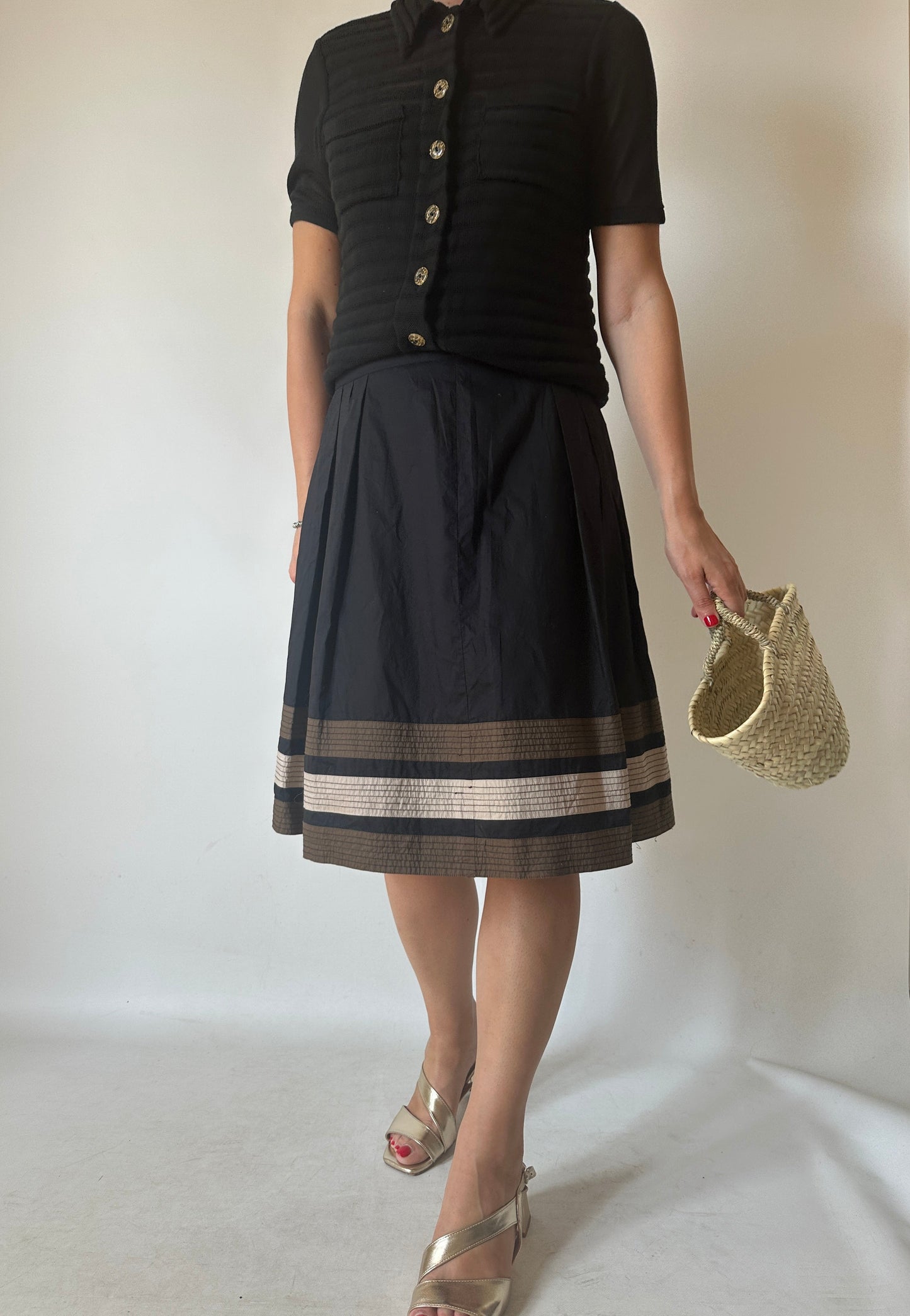Black cotton skirt