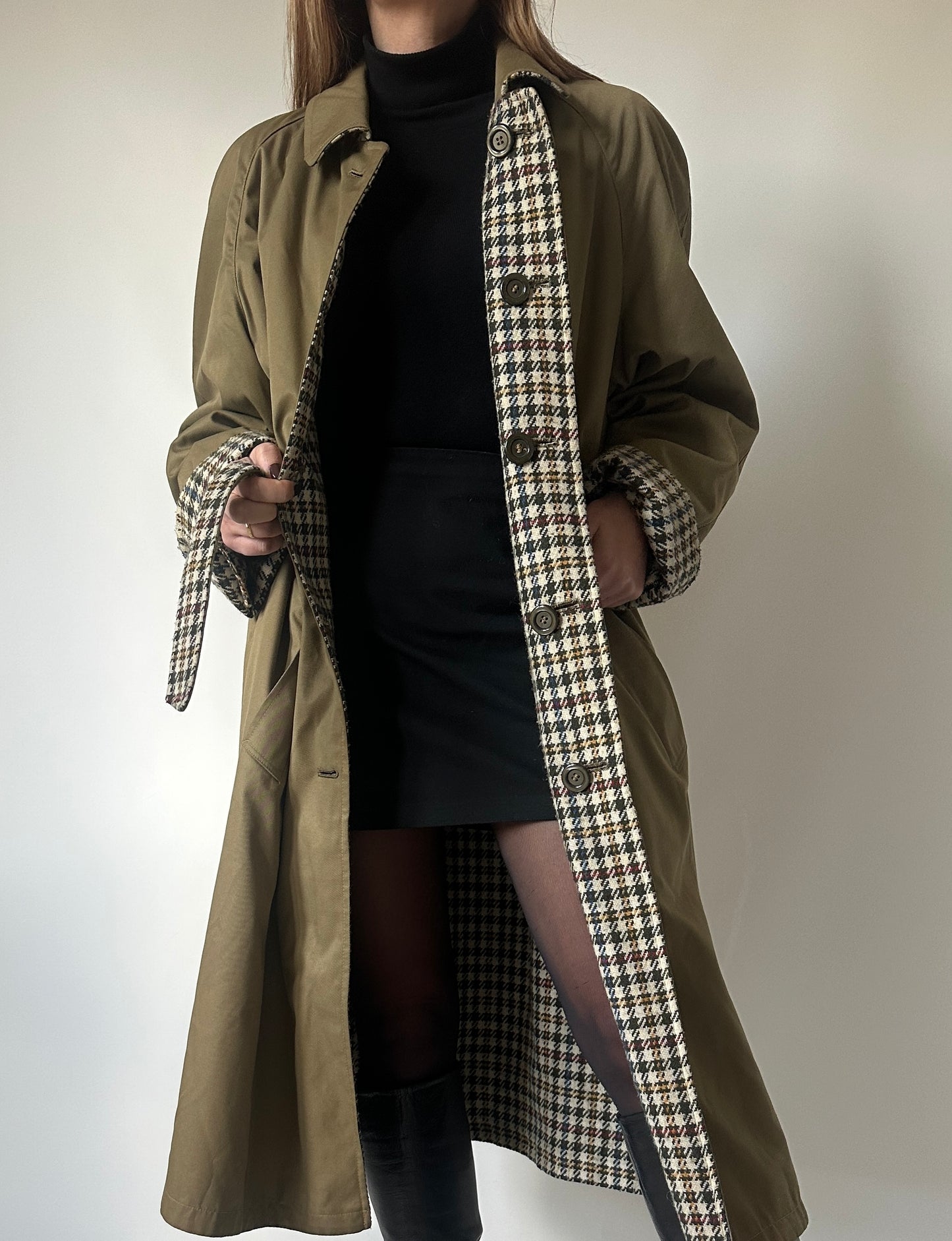 Trench cappottino double-face