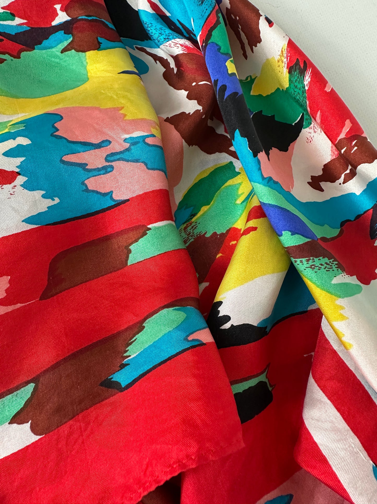 Foulard stampa astratta pura seta