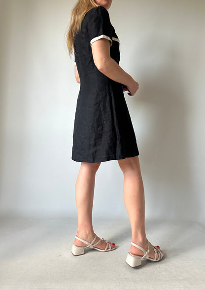 Chanel inspired 100% linen dress