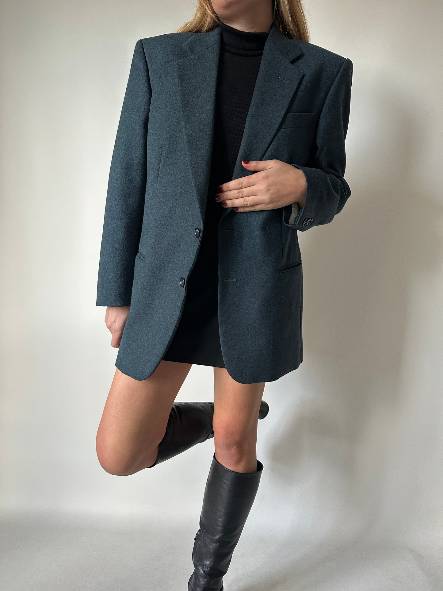 Blazer in lana carta di zucchero