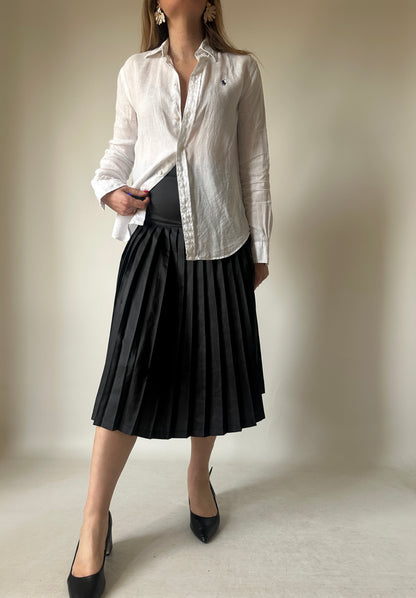 RALPH LAUREN linen white petite shirt