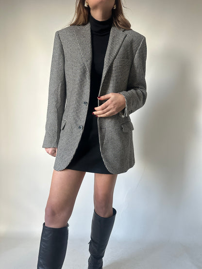 Pied de poule wool blazer