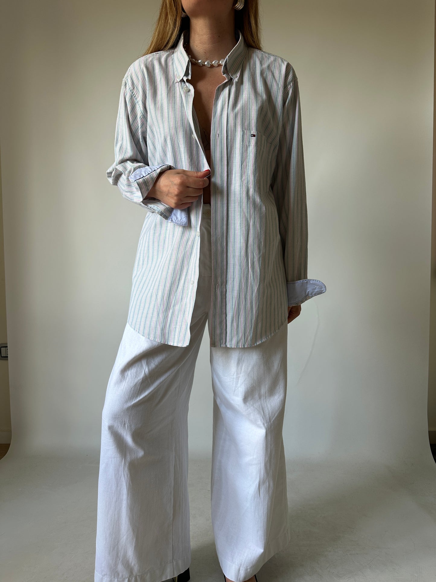 TOMMY HILFIGER linen blend shirt