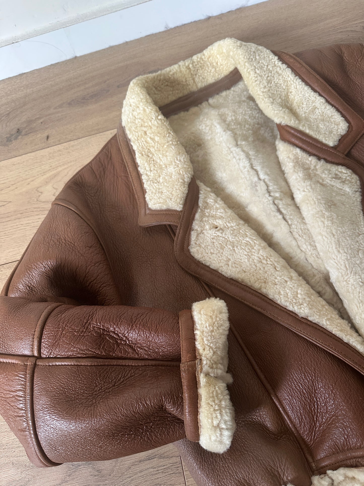 Petite chocolate Shearling bomber