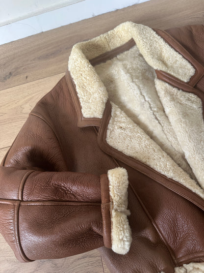 Petite chocolate Shearling bomber