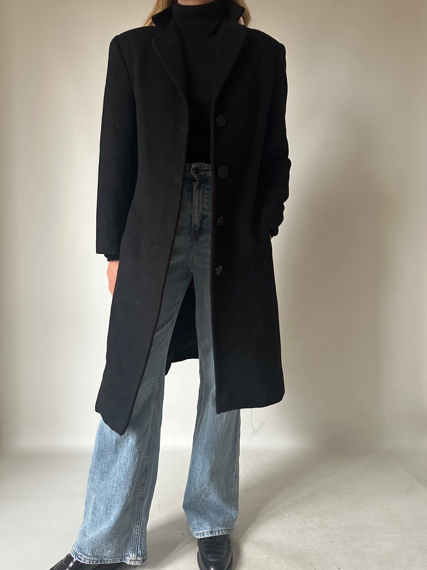Wool slim coat