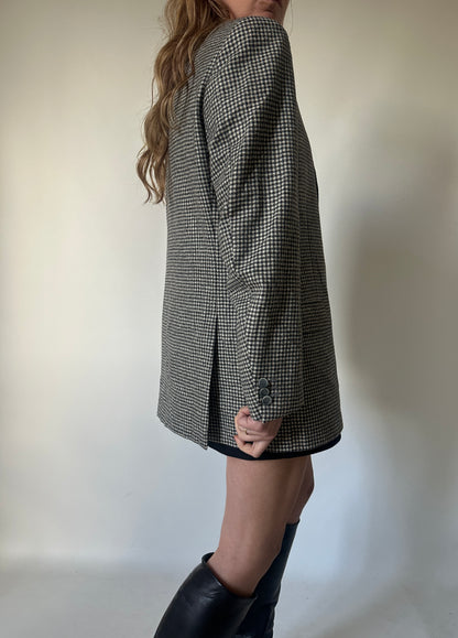 Pied de poule wool blazer