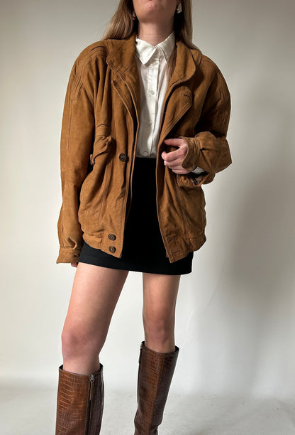 Bomber in camoscio imbottito