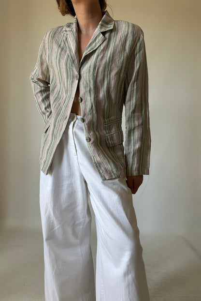 Blazer camicia in lino leggerissimo