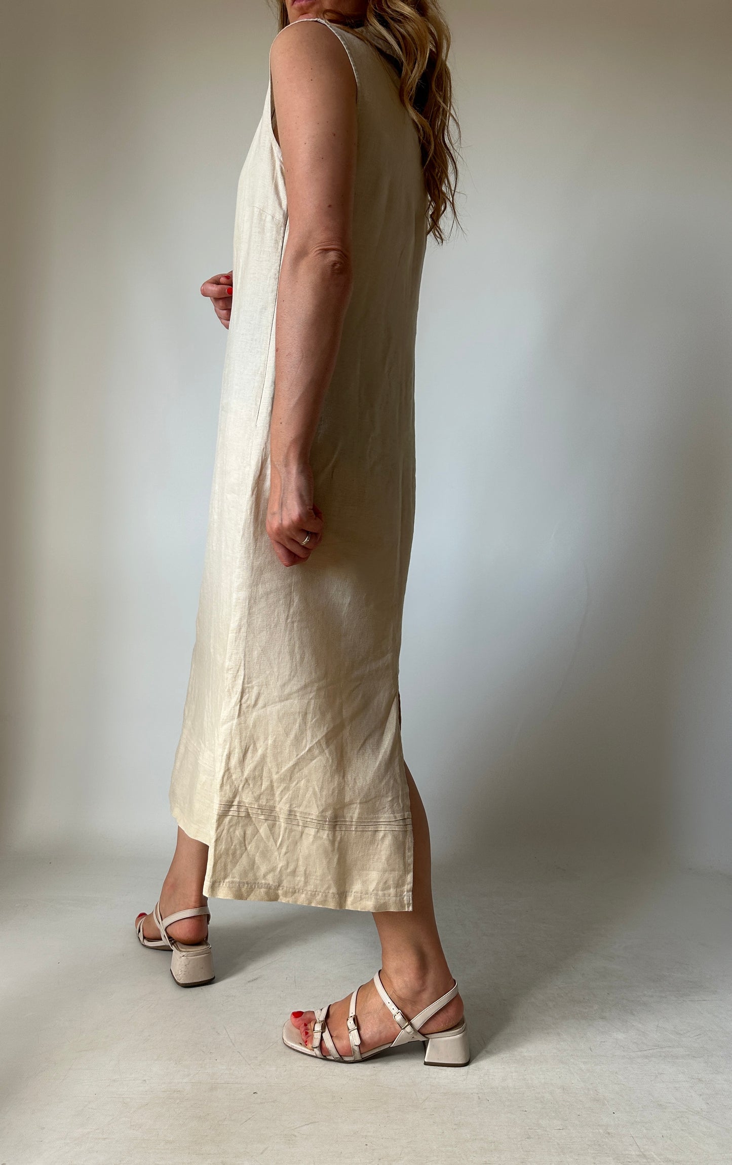 Dreamy sand long linen dress