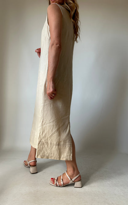 Dreamy sand long linen dress