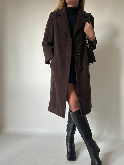 Cachemire and wool chocolate coat