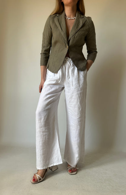 Blazer slim in puro lino