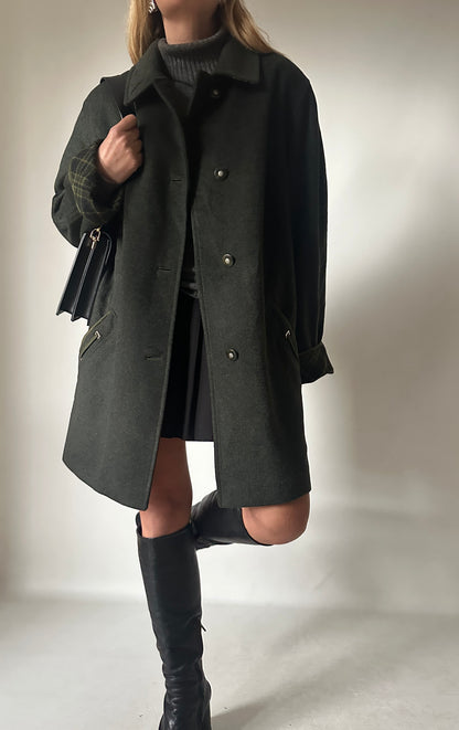Wool and alpaca green loden