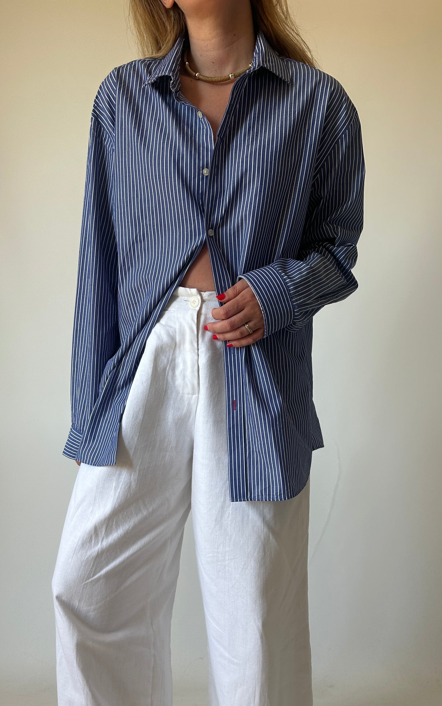 TOMMY HILFIGER blue striped shirt