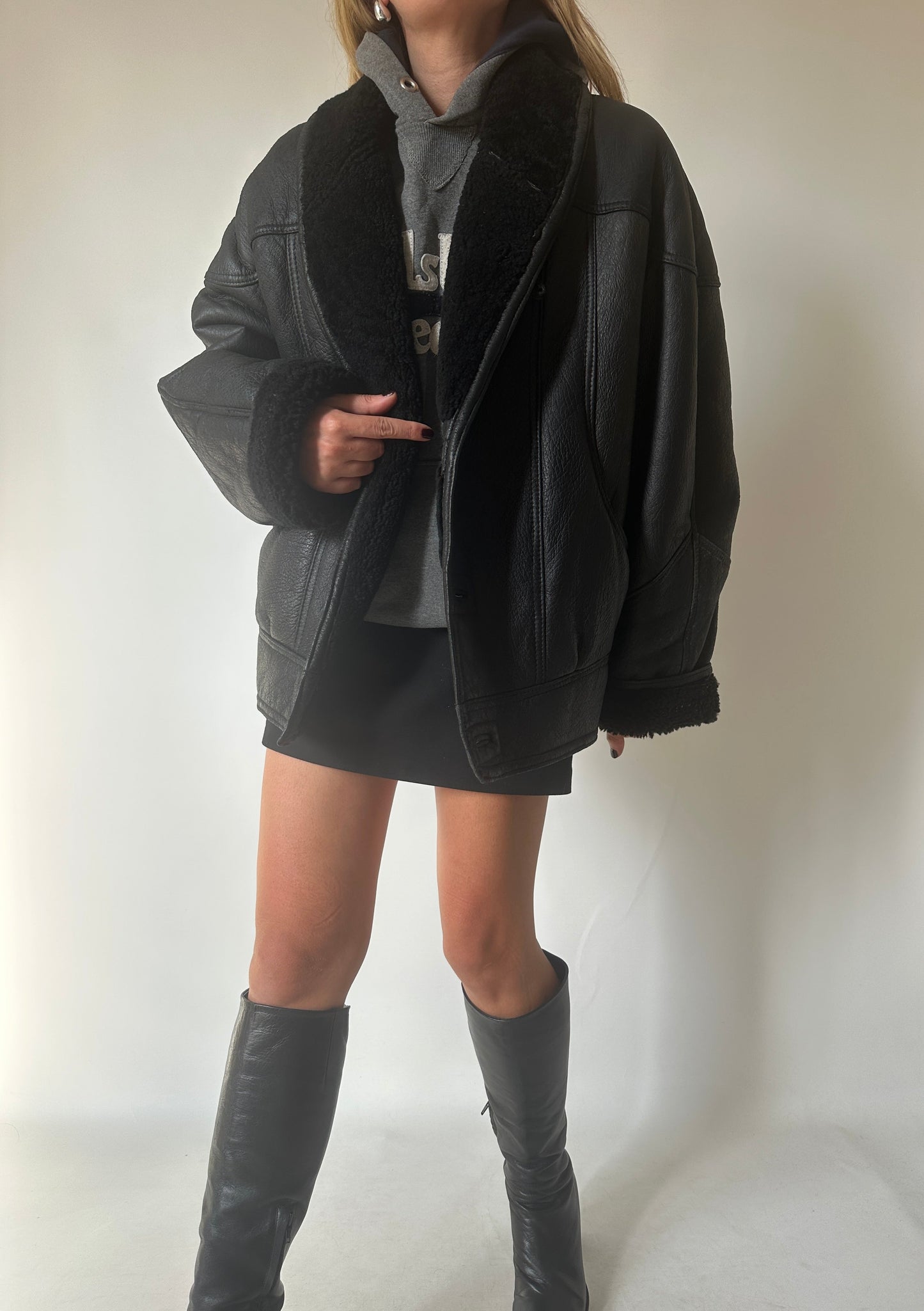 Perfect black Shearling