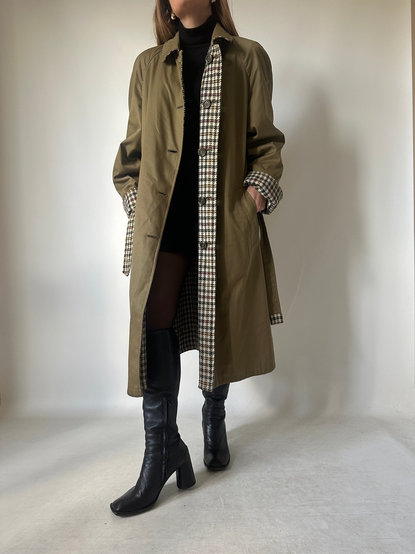 Trench cappottino double-face