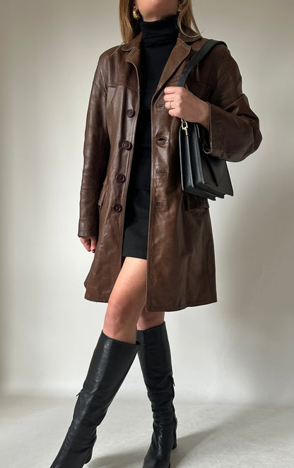 Beautiful chocolate leather jacket