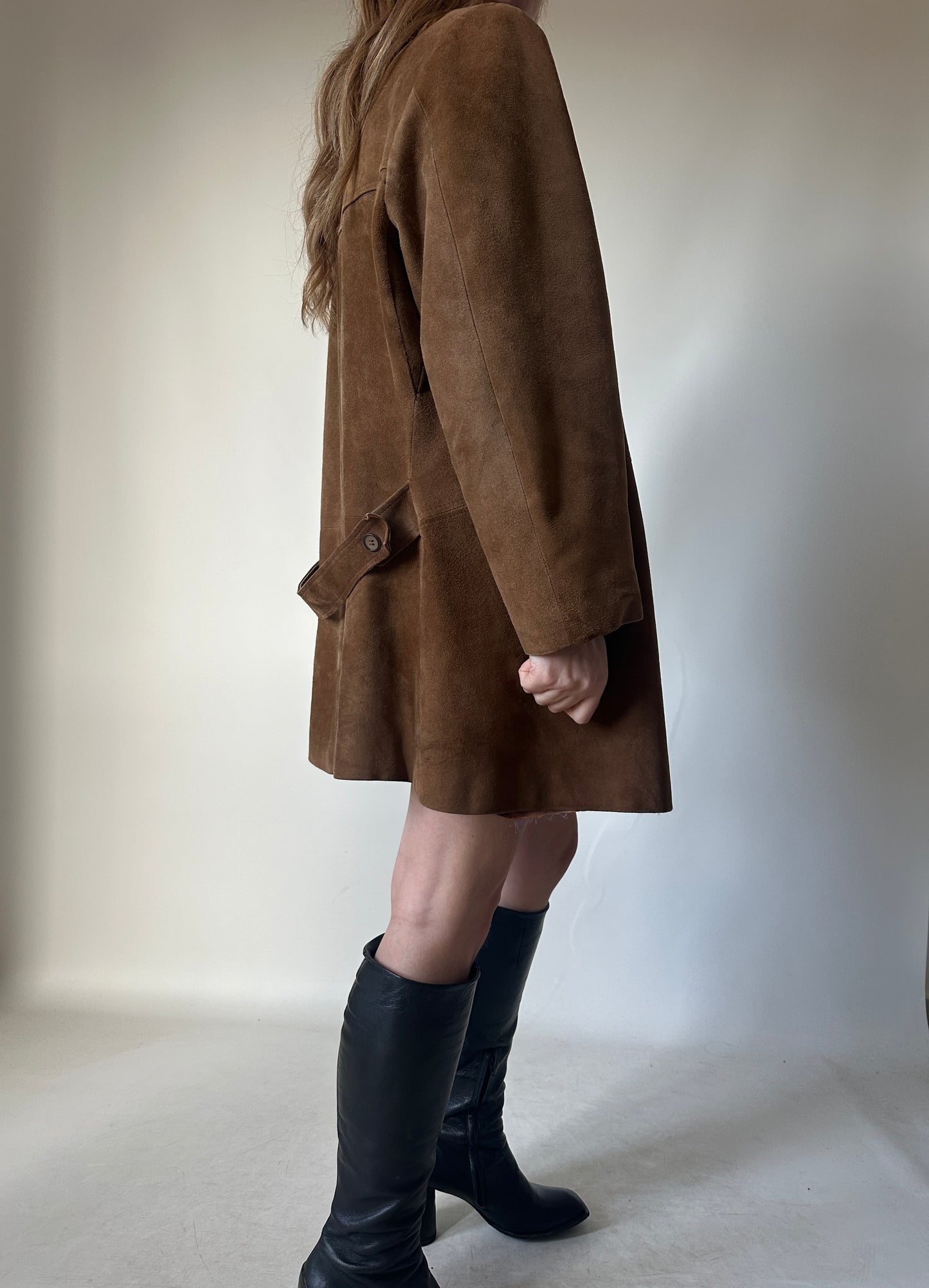 High quality real suede brown jacket
