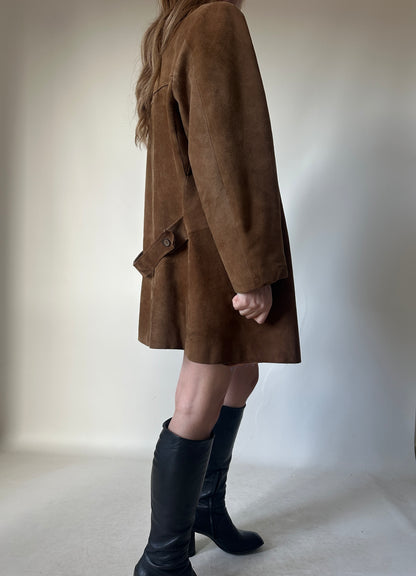 High quality real suede brown jacket