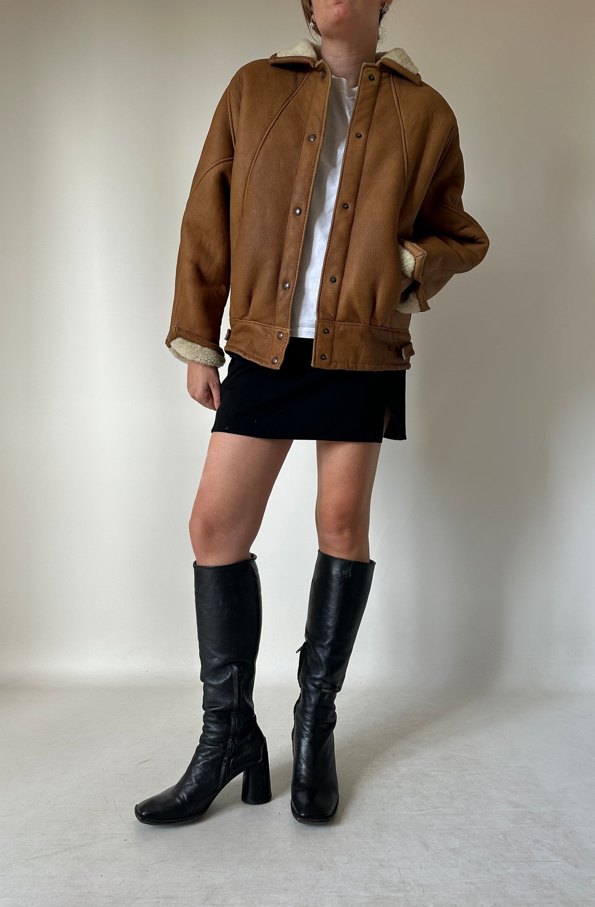 Petite bomber Shearling