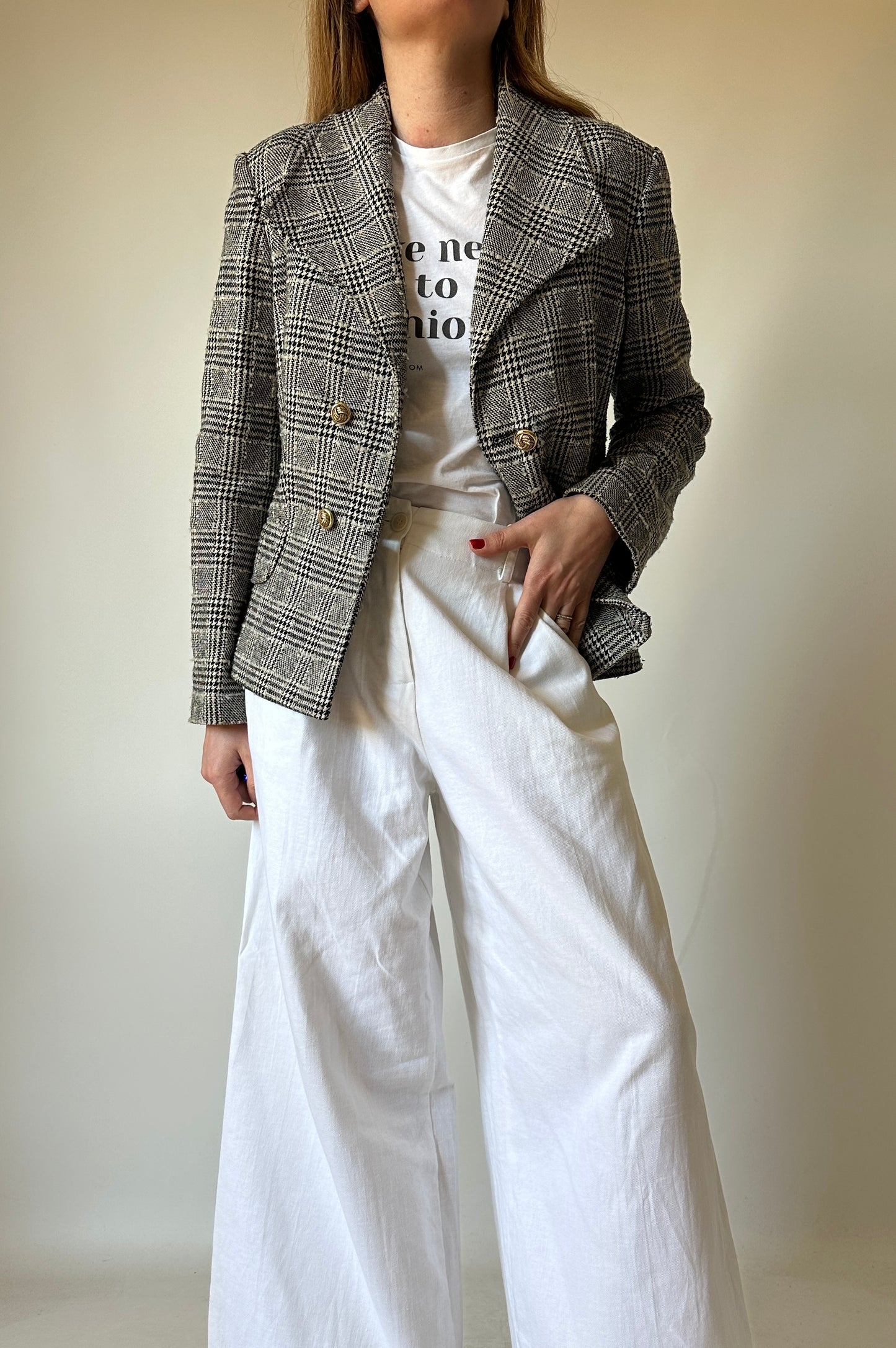 Blazer in fresco lana bouclè